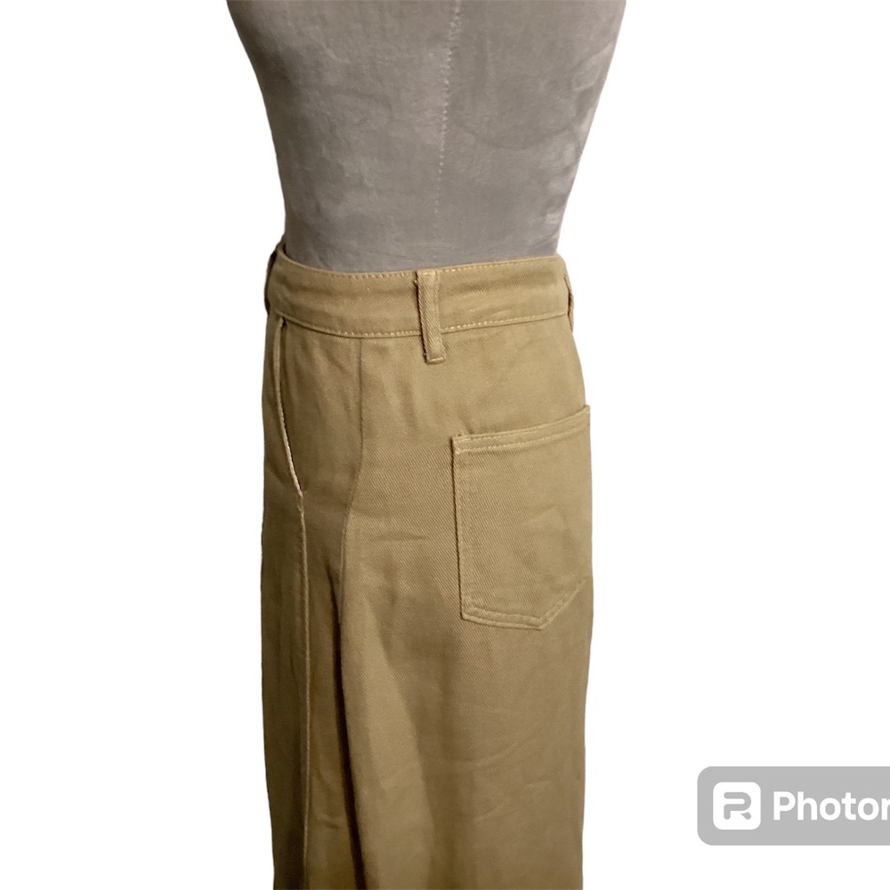 Classic Tan Maxi Skirt - Minimal A-Line Style - Picture 3 of 9